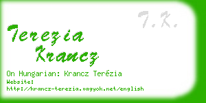 terezia krancz business card