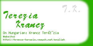 terezia krancz business card